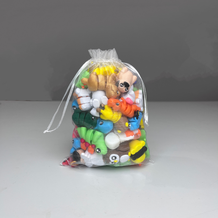 Pachet Avantajos Best Value 50 Mini Zigluți – Animăluțe Flexibile, Interactive pentru Copii | Cadou Distractiv & Educativ | Material PLA Sigur [6]