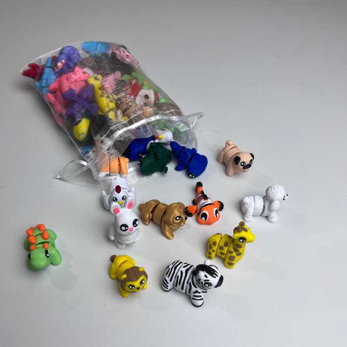 Pachet Avantajos Best Value 50 Mini Zigluți – Animăluțe Flexibile, Interactive pentru Copii | Cadou Distractiv & Educativ | Material PLA Sigur [2]