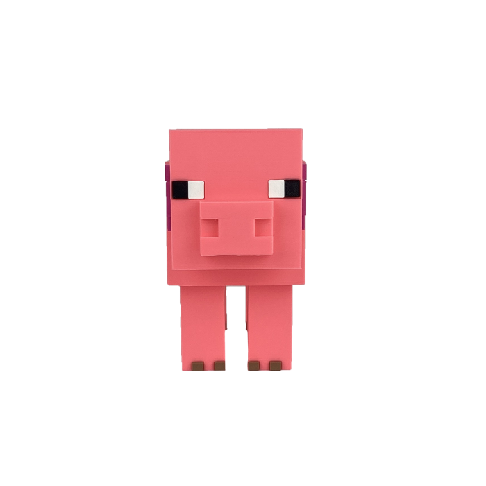 Pusculita Porc, design Minecraft,12x16x6cm, cu capac de deschidere, Roz [4]