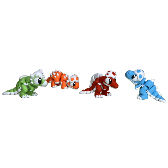 Set 4 Zigluti Grasuni Dinozauri + Ou de Dinozaur [5]