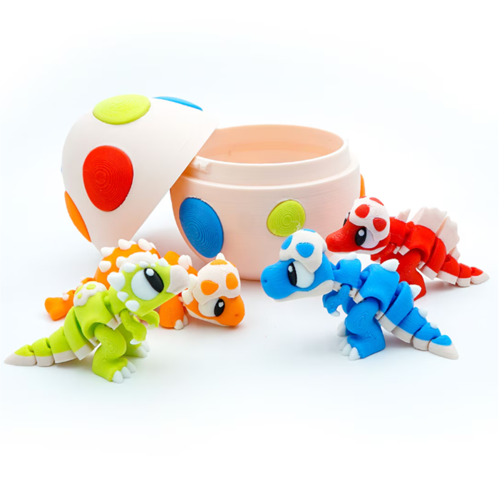 Set 4 Zigluti Grasuni Dinozauri + Ou de Dinozaur [5]