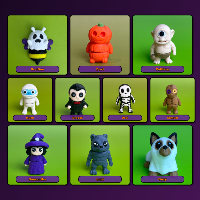 Gașca Monstruleților de Halloween – Set cu 10 Zigluți [2]