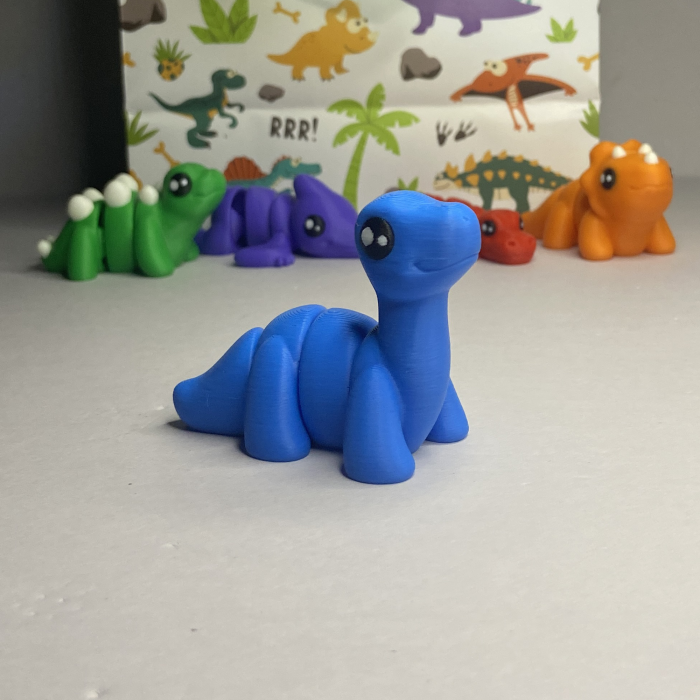 Set 5 Figurine Flexibile Zigluți Grasuni T-Rex, Triceratops, Stegozaur, Diplodocus, Pterodactil - pentru Copii 3+ Ani | Cadou Educativ (Material PLA Sigur) [5]