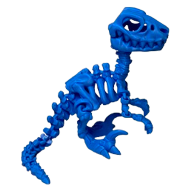 Set 7 Jucării Flexibile Dinozauri Scheleti, Culoare Albastru, Material PLA Premiu [4]