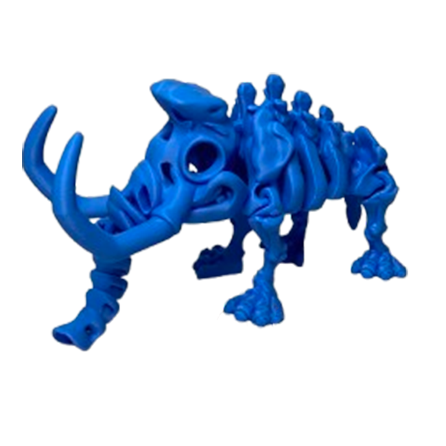 Set 7 Jucării Flexibile Dinozauri Scheleti, Culoare Albastru, Material PLA Premiu [6]