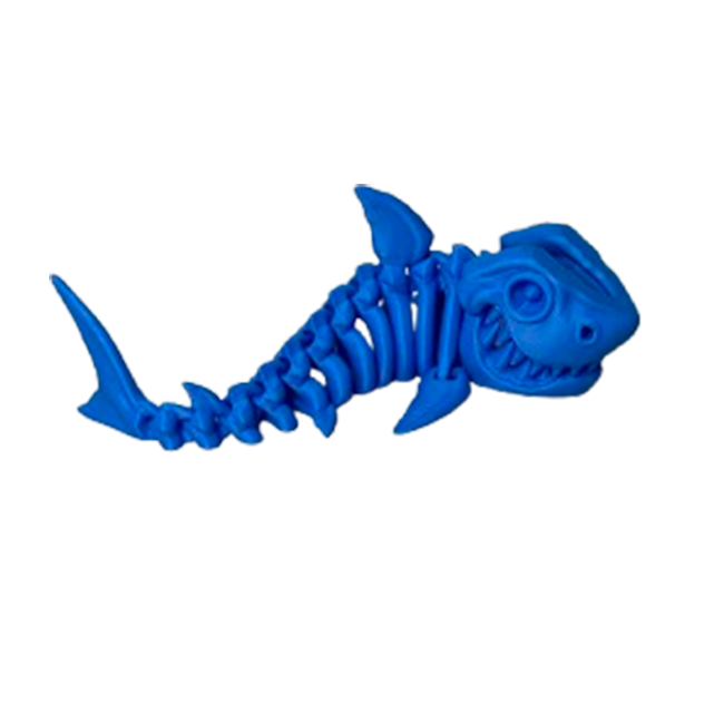 Set 7 Jucării Flexibile Dinozauri Scheleti, Culoare Albastru, Material PLA Premiu [7]