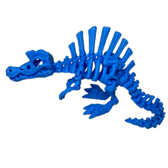Set 7 Jucării Flexibile Dinozauri Scheleti, Culoare Albastru, Material PLA Premiu [5]