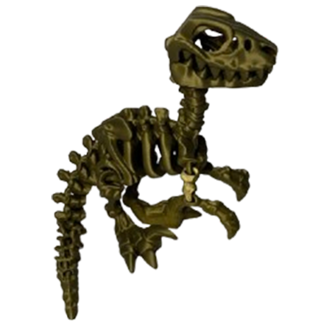 Set 7 Jucării Flexibile Dinozauri Scheleti, Culoare Metalic, Material PLA Premiu [7]