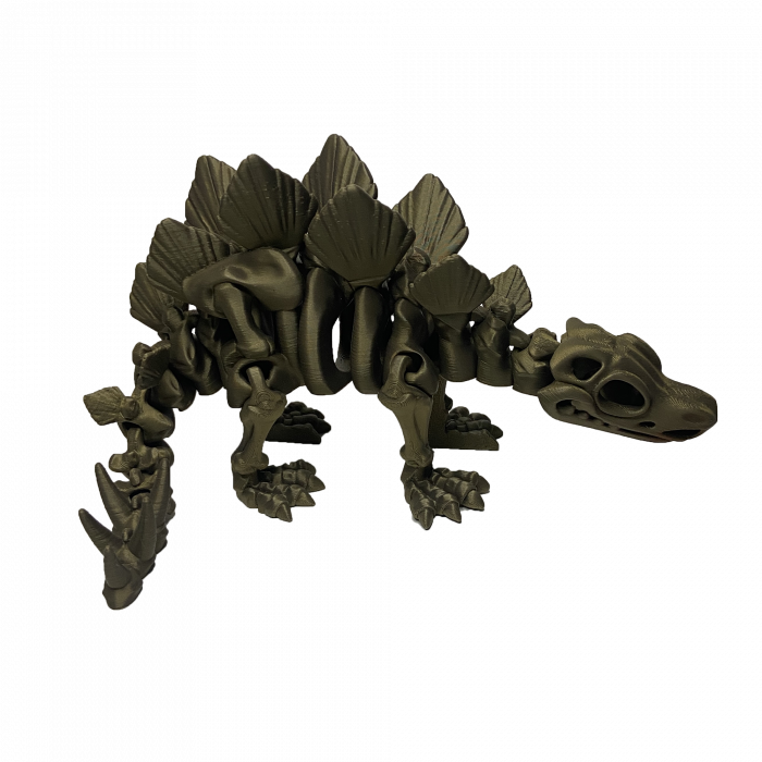 Set 7 Jucării Flexibile Dinozauri Scheleti, Culoare Metalic, Material PLA Premiu [6]