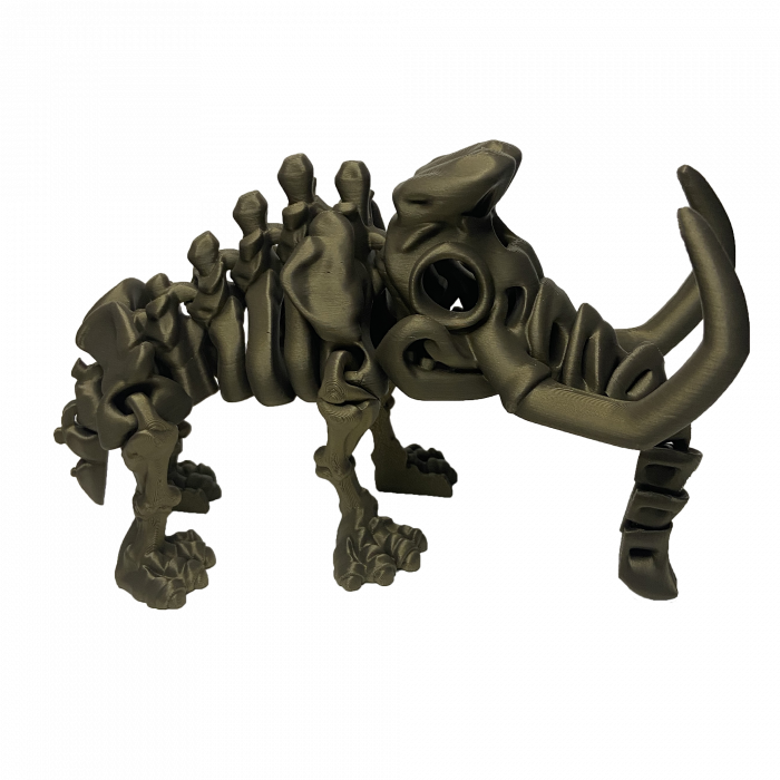 Set 7 Jucării Flexibile Dinozauri Scheleti, Culoare Metalic, Material PLA Premiu [2]