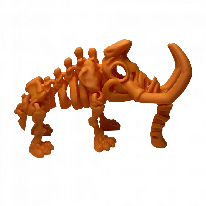 Set 7 Jucării Flexibile Dinozauri Scheleti, Culoare Portocaliu, Material PLA Premiu [3]