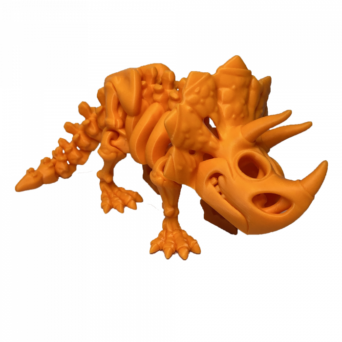 Set 7 Jucării Flexibile Dinozauri Scheleti, Culoare Portocaliu, Material PLA Premiu [7]
