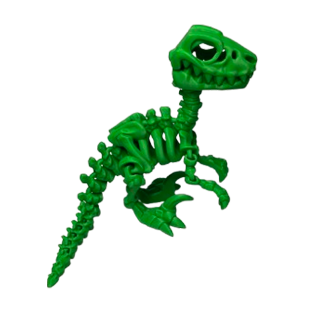 Set 7 Jucării Flexibile Dinozauri Scheleti, Culoare Verde, Material PLA Premiu [6]