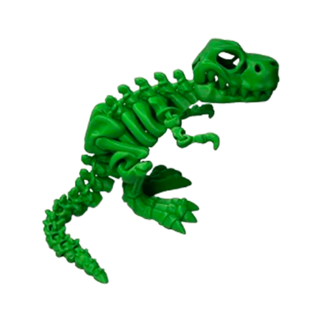 Set 7 Jucării Flexibile Dinozauri Scheleti, Culoare Verde, Material PLA Premiu [5]