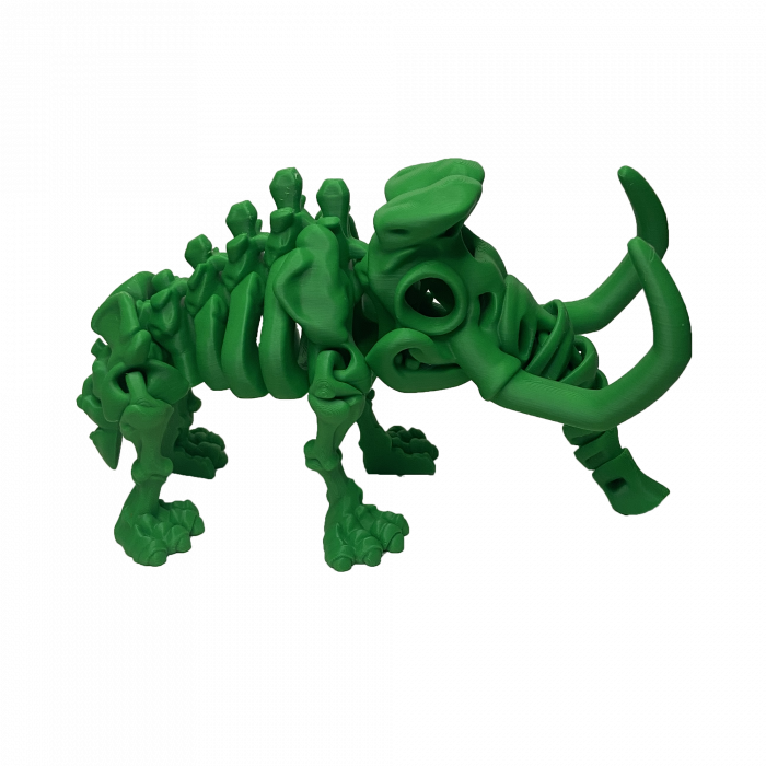 Set 7 Jucării Flexibile Dinozauri Scheleti, Culoare Verde, Material PLA Premiu [4]