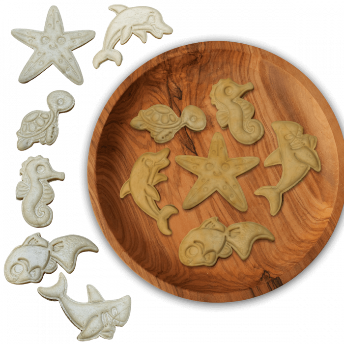 Set 6 Forme Prajituri - CookieStamps - Animale Acvatice - Cookie Cutters Decorative pentru Aluat, Ștampile Biscuiți Artizanali - forme ideale pentru copii [6]