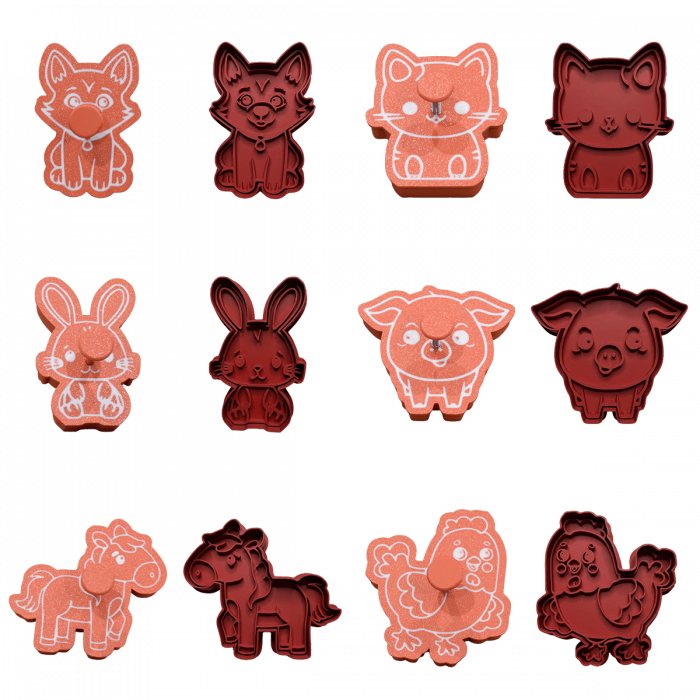 Set 6 Forme Prajituri - CookieStamps - Animale Domestice - Cookie Cutters Decorative pentru Aluat, Ștampile Biscuiți Artizanali - forme ideale pentru copii [6]