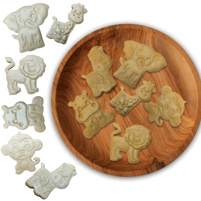 Set 6 Forme Prajituri - CookieStamps - Animale Salbatice - Cookie Cutters Decorative pentru Aluat, Ștampile Biscuiți Artizanali - forme ideale pentru copii [6]