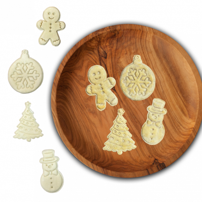 Set 4 Forme Prajituri - CookieStamps - Craciun 2 - Cookie Cutters Decorative pentru Aluat, Ștampile Biscuiți Artizanali - forme ideale pentru copii [6]