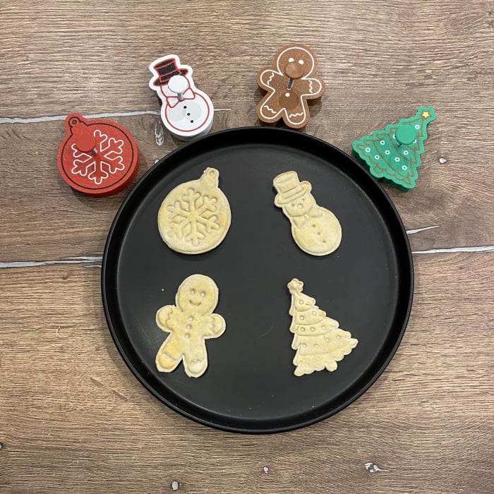 Set 4 Forme Prajituri - CookieStamps - Craciun 2 - Cookie Cutters Decorative pentru Aluat, Ștampile Biscuiți Artizanali - forme ideale pentru copii [2]