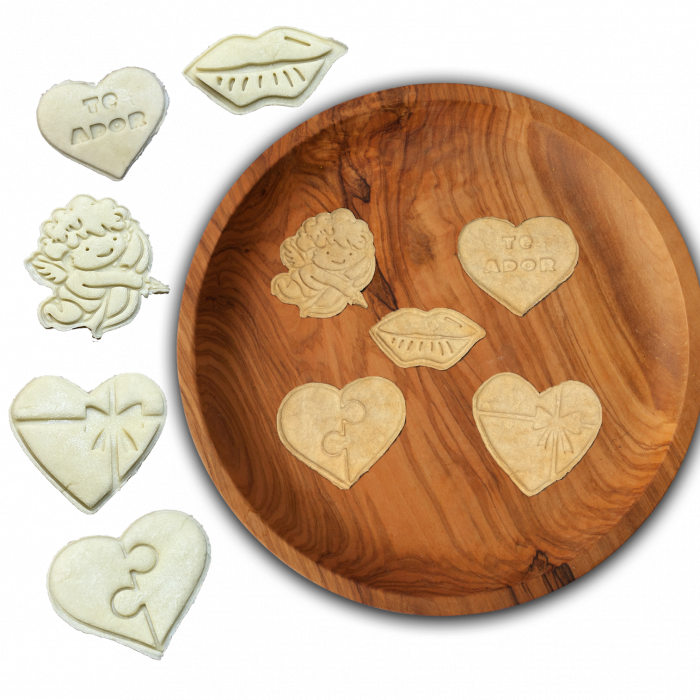 Set 5 Forme Prajituri - CookieStamps - Valentine's Day - Cookie Cutters Decorative pentru Aluat, Ștampile Biscuiți Artizanali - forme ideale pentru copii [6]