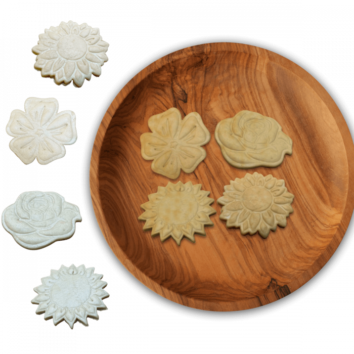Set 4 Forme Prajituri - CookieStamps - Flori 1 - Cookie Cutters Decorative pentru Aluat, Ștampile Biscuiți Artizanali - forme ideale pentru copii [6]