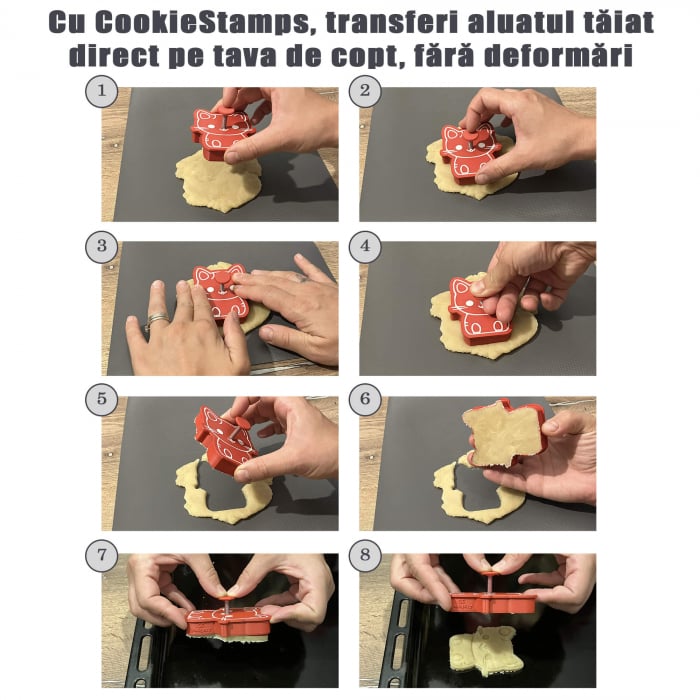 Set 4 Forme Prajituri - CookieStamps - Flori 2 - Cookie Cutters Decorative pentru Aluat, Ștampile Biscuiți Artizanali - forme ideale pentru copii [2]