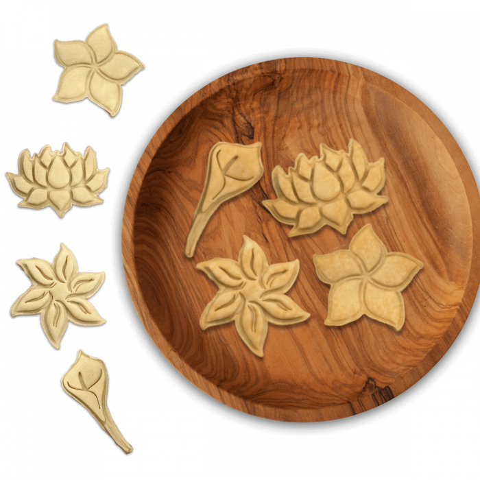 Set 4 Forme Prajituri - CookieStamps - Flori 2 - Cookie Cutters Decorative pentru Aluat, Ștampile Biscuiți Artizanali - forme ideale pentru copii [5]