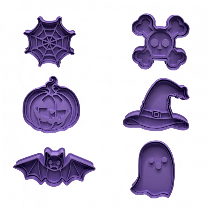 Set 6 Forme Prajituri - CookieStamps - Halloween - Cookie Cutters Decorative pentru Aluat, Ștampile Biscuiți Artizanali - forme ideale pentru copii [6]