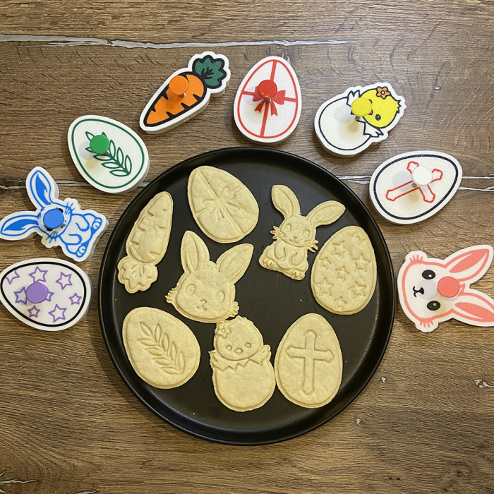 Set 8 Forme Prajituri - CookieStamps - Sarbatoarea Paste Complet - Cookie Cutters Decorative pentru Aluat, Ștampile Biscuiți Artizanali - forme ideale pentru copii [2]