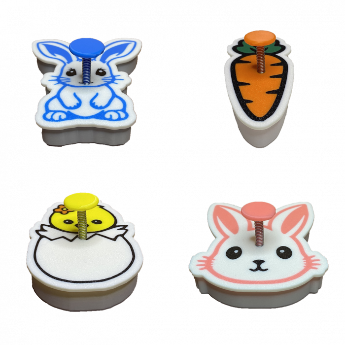 Set 4 Forme Prajituri - CookieStamps - Iepuras de Paste - Cookie Cutters Decorative pentru Aluat, Ștampile Biscuiți Artizanali - forme ideale pentru copii [8]