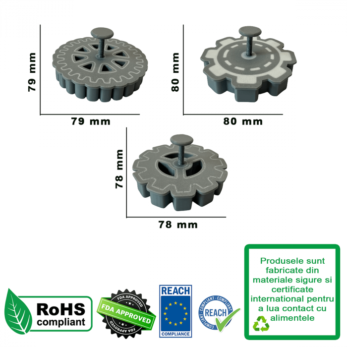 Set 3 CookieStamps - Roti Zimtate - Cookie Cutters Decorative pentru Aluat, Ștampile Biscuiți Artizanali - forme ideale pentru copii [9]
