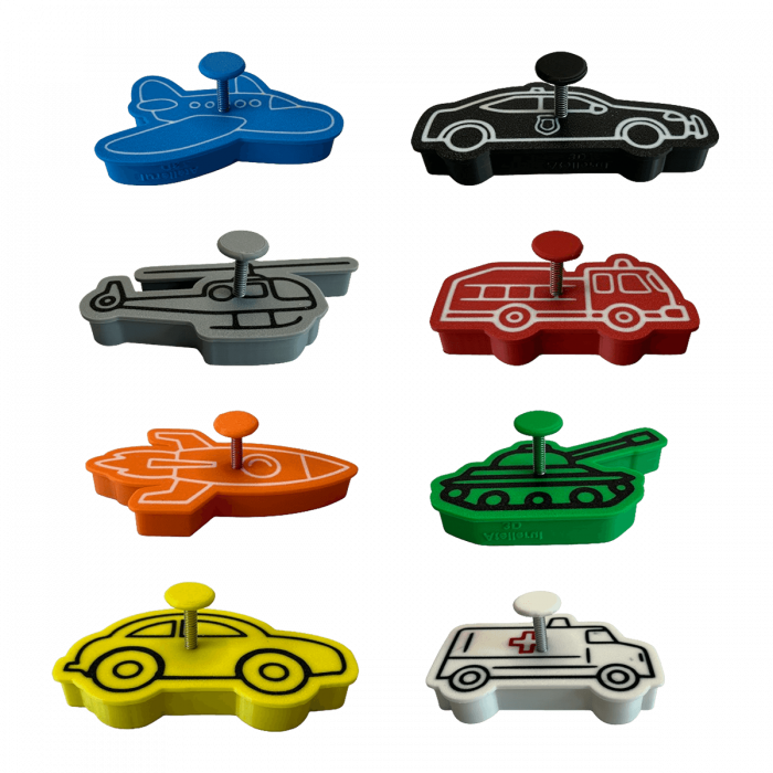 Set 8 Forme Prajituri - CookieStamps - Transporturi - Cookie Cutters Decorative pentru Aluat, Ștampile Biscuiți Artizanali - forme ideale pentru copii [8]
