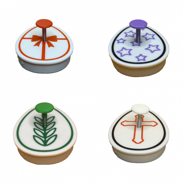 Set 4 Forme Prajituri - CookieStamps - Oua de Paste - Cookie Cutters Decorative pentru Aluat, Ștampile Biscuiți Artizanali - forme ideale pentru copii [8]