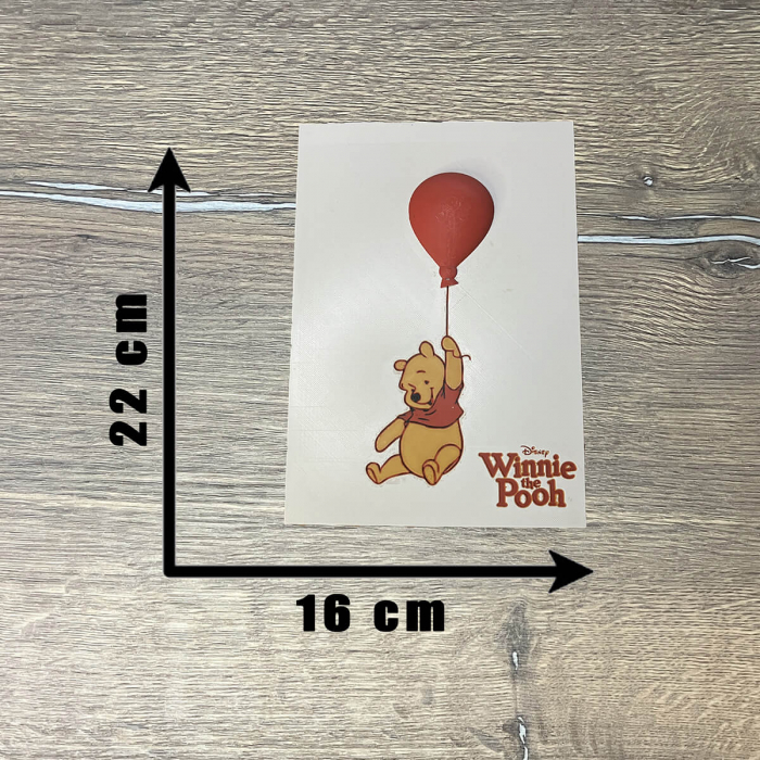 Tablou 3D Winnie-the-Pooh HueForge - Decor Disney pentru Copii | Imprimare 3D Culorită | Cadou pentru Copii (22x16 cm) [3]