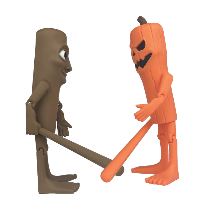 Thug Tung Sahur de Halloween - Italian Brain Rot - Jucarie 3D Articulata, Plastic [4]
