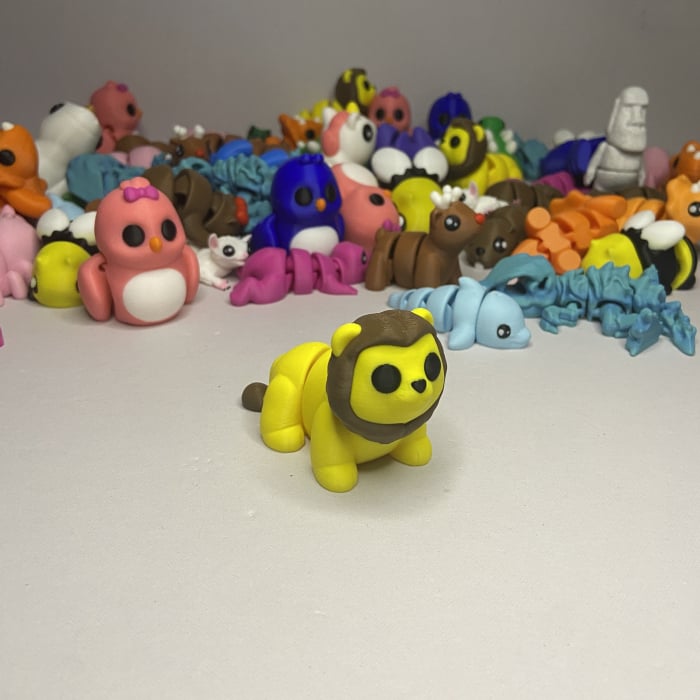 Zigluți Grasuni Individuali - Jucării printate 3D articulate pentru Copii 3+ Ani | Figurine Flexibile și Zdrăngălitoare | Cadou Educativ (Material PLA Sigur) [2]