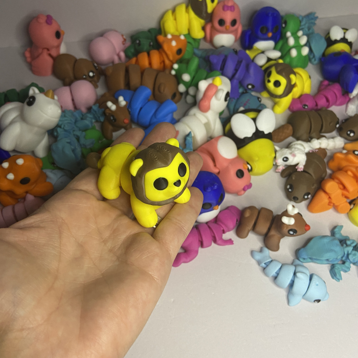 Zigluți Grasuni Individuali - Jucării printate 3D articulate pentru Copii 3+ Ani | Figurine Flexibile și Zdrăngălitoare | Cadou Educativ (Material PLA Sigur) [3]