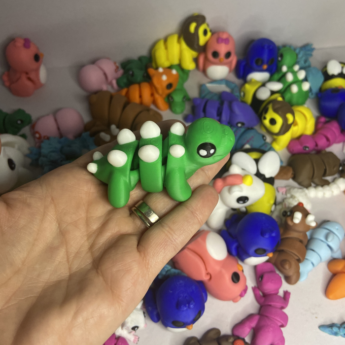 Zigluți Grasuni Individuali - Jucării printate 3D articulate pentru Copii 3+ Ani | Figurine Flexibile și Zdrăngălitoare | Cadou Educativ (Material PLA Sigur) [2]