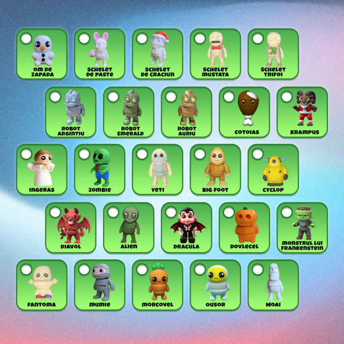 Zigluți Mini - Animăluțe - Jucării Flexibile 3D (Set 10/15/20 pcs) | Figurine Interactive pentru Copii | Cadou Distractiv & Educativ | Material PLA Sigur [11]