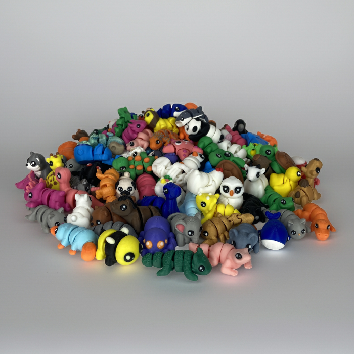 Zigluți Mini - Animăluțe - Jucării Flexibile 3D (Set 10/15/20 pcs) | Figurine Interactive pentru Copii | Cadou Distractiv & Educativ | Material PLA Sigur [1]