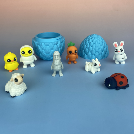 5 mini Zigluti de Paste + Ou de Dragon Albastru [1]