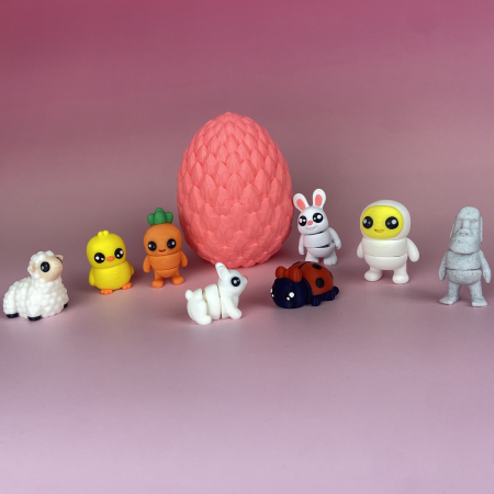 Zigluti - 5 mini Zigluti de Paste + Ou de Dragon Roz