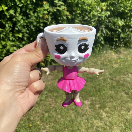 Ballerina Cappuccina - Italian Brain Rot - Jucarie 3D Articulata, Plastic [1]