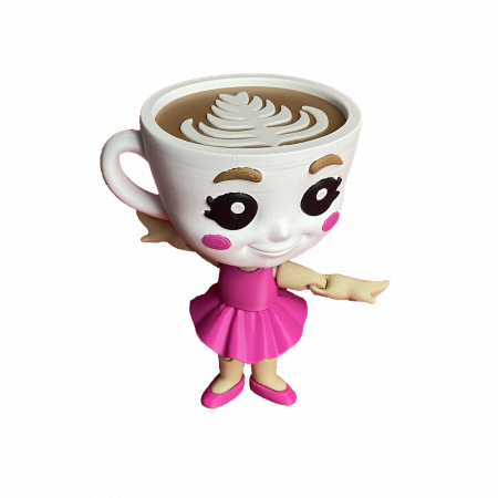 Ballerina Cappuccina - Italian Brain Rot - Jucarie 3D Articulata, Plastic [3]