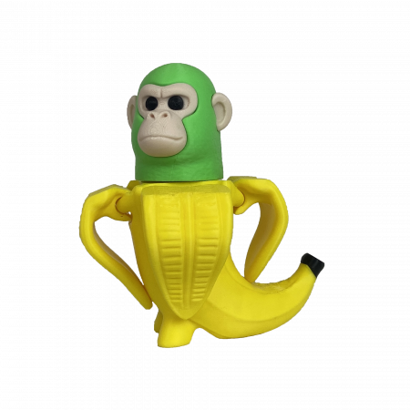 Italian BrainRot - Chimpanzini bananini - Italian Brain Rot - Jucarie 3D Articulata, Plastic