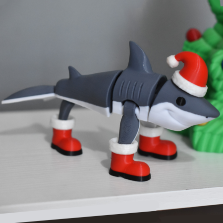 Tralalero Tralala de Craciun - Italian Brain Rot - Jucarie 3D Articulata, Plastic [1]