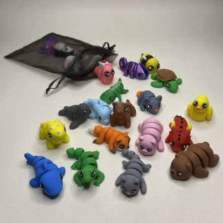 Zigluți Mini - Animăluțe - Jucării Flexibile 3D (Set 10/15/20 pcs) | Figurine Interactive pentru Copii | Cadou Distractiv & Educativ | Material PLA Sigur [2]