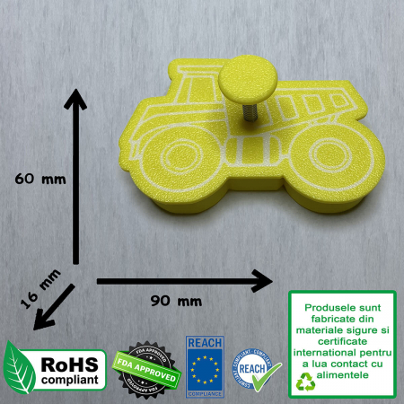 CookieStamp - Basculanta, 60x90x16 mm - Cookie Cutter Decorativ pentru Aluat, Ștampilă pentru Biscuiți Unicat - Ideal pentru copii [9]