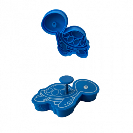 CookieStamps - CookieStamp - Broasca Testoasa, 77x97x16 mm - Cookie Cutter Decorativ pentru Aluat, Ștampilă pentru Biscuiți Unicat - Ideal pentru copii